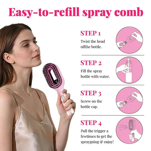 Multi-functional Spray Bottle Hair Comb